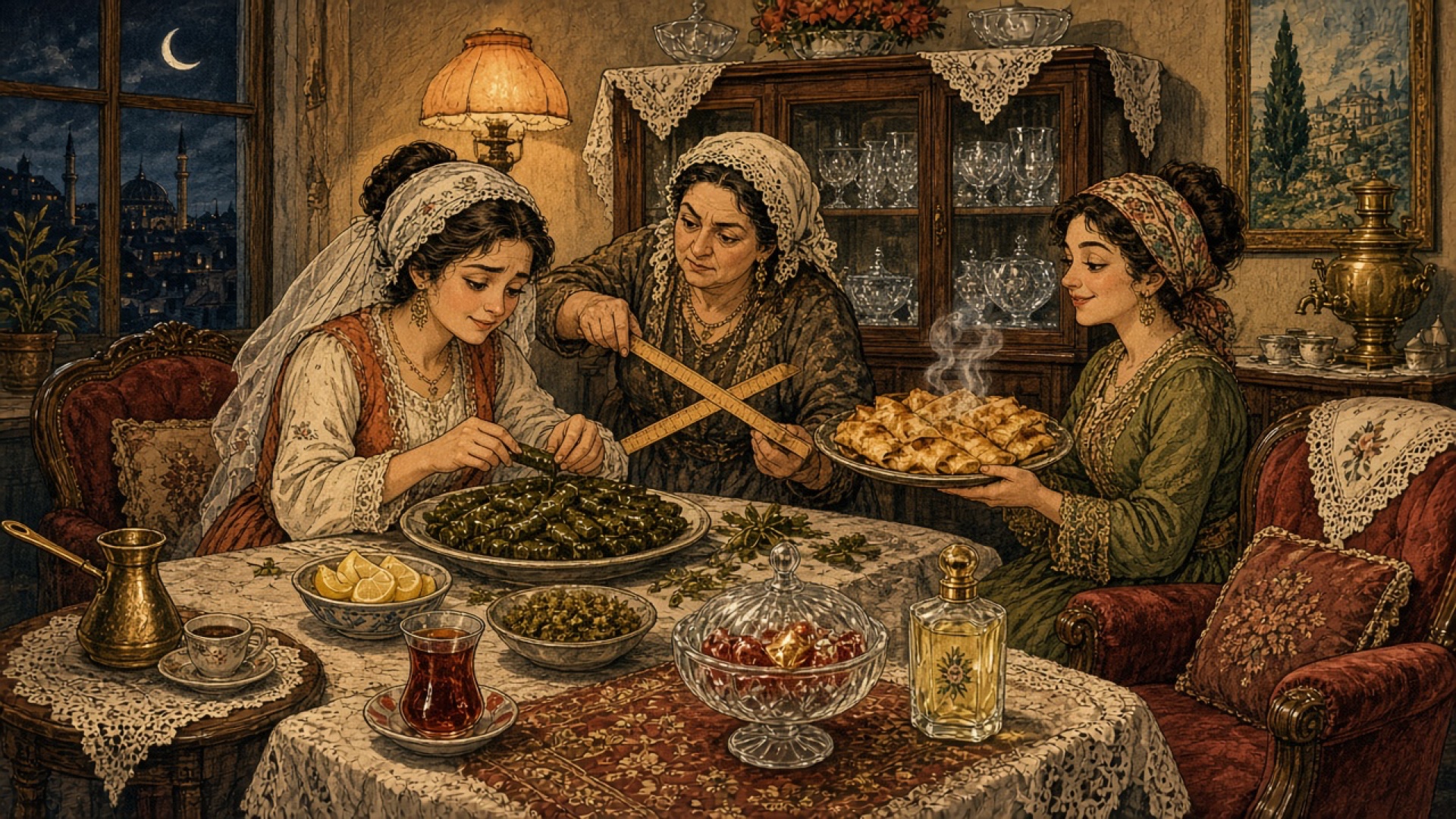 'Kalem Gibi Sarmış' İltifatını Alabilmek İçin Sabaha Karşı 04.00'e Kadar Yaprak Saran Gelin