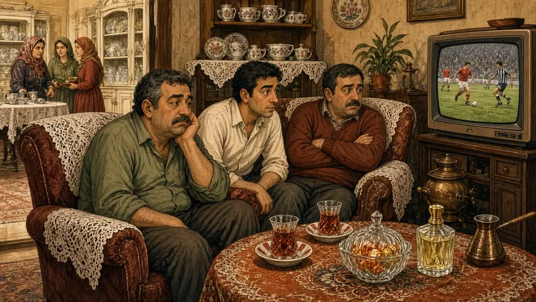 Damatlar Odası Sürgünü: Salondaki Gerilimden Kaçıp TV Önünde Kenetlenen Erkekler