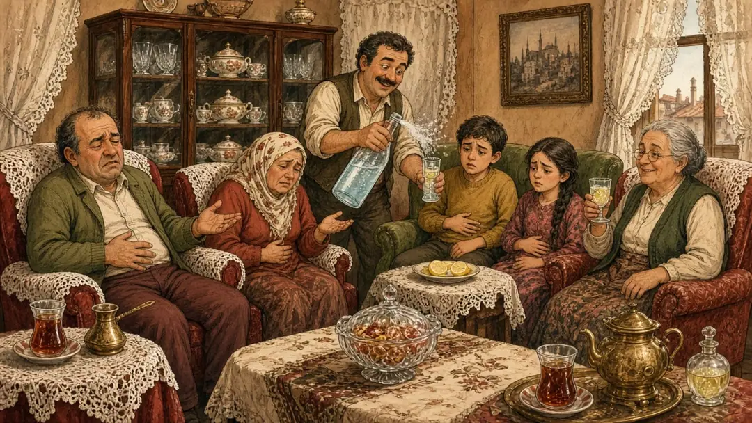 Bayramın 3. Günü Ağır Yağ ve Şerbet Bombardımanından Sonra Maden Suyuna Sığınan Salon